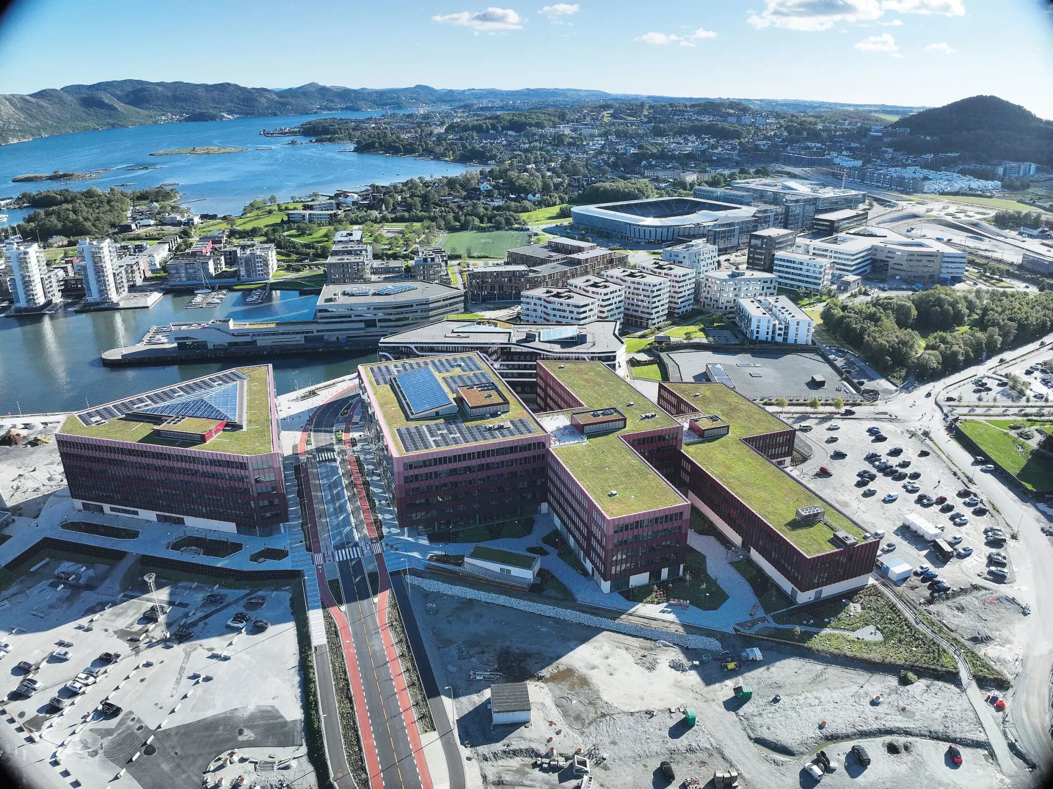 GNIST på Hinna Park sett fra lufta